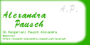 alexandra pausch business card